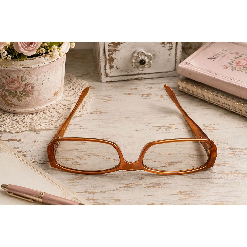 Joy Mangano  glasses +3.50 Orange Jewel-Tone Spring